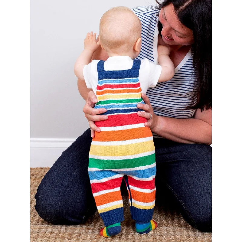 Rainbow Knit Dungarees