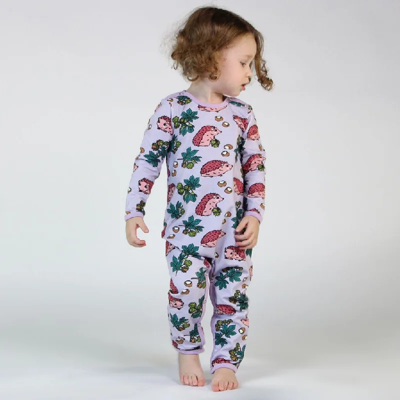 Hedgehog Long Sleeve Suit - Orchid Petal