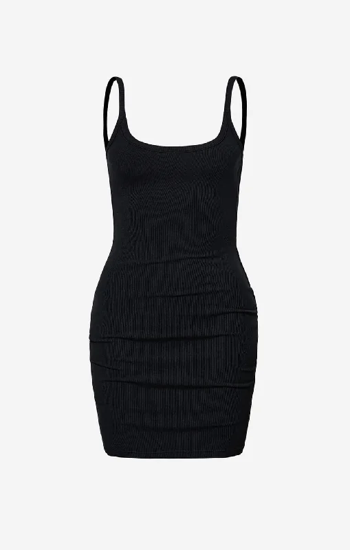 THE LUXE RIB LOW BACK MINI - BLACK