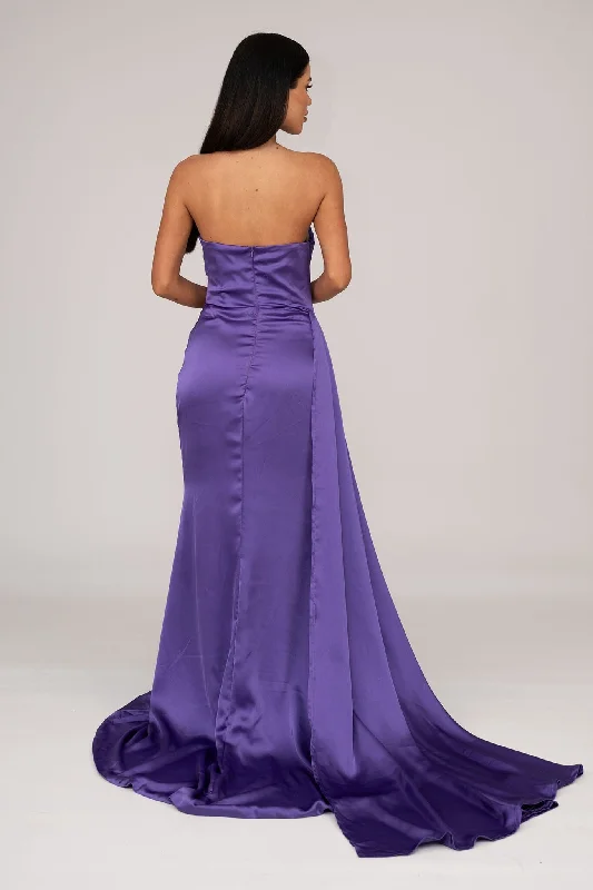 TYRA Satin Gown - Purple