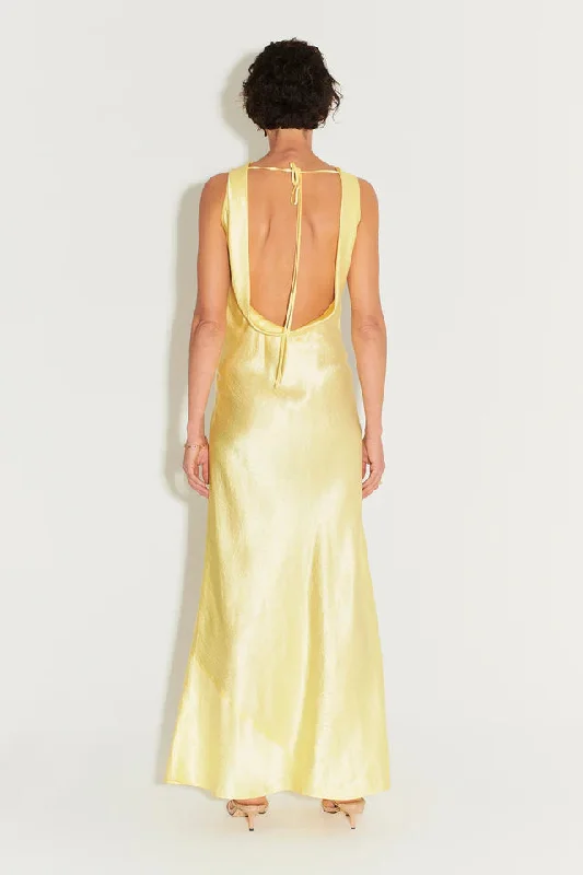 Hire HANSEN & GRETEL Emmery Dress in Lemon