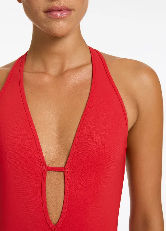 Jetset Plunge One Piece - Rosso