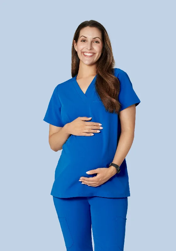 Maternity One Pocket Top Royal Blue