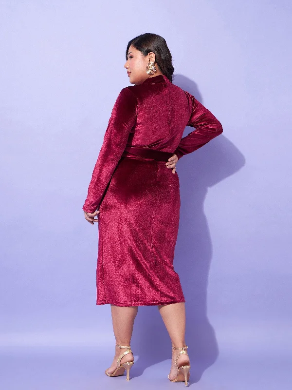 6XL / Maroon / Velvet